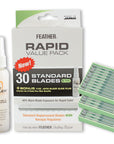 Feather Rapid Value Pack - 30 lames de type R + 2 oz. Glisser