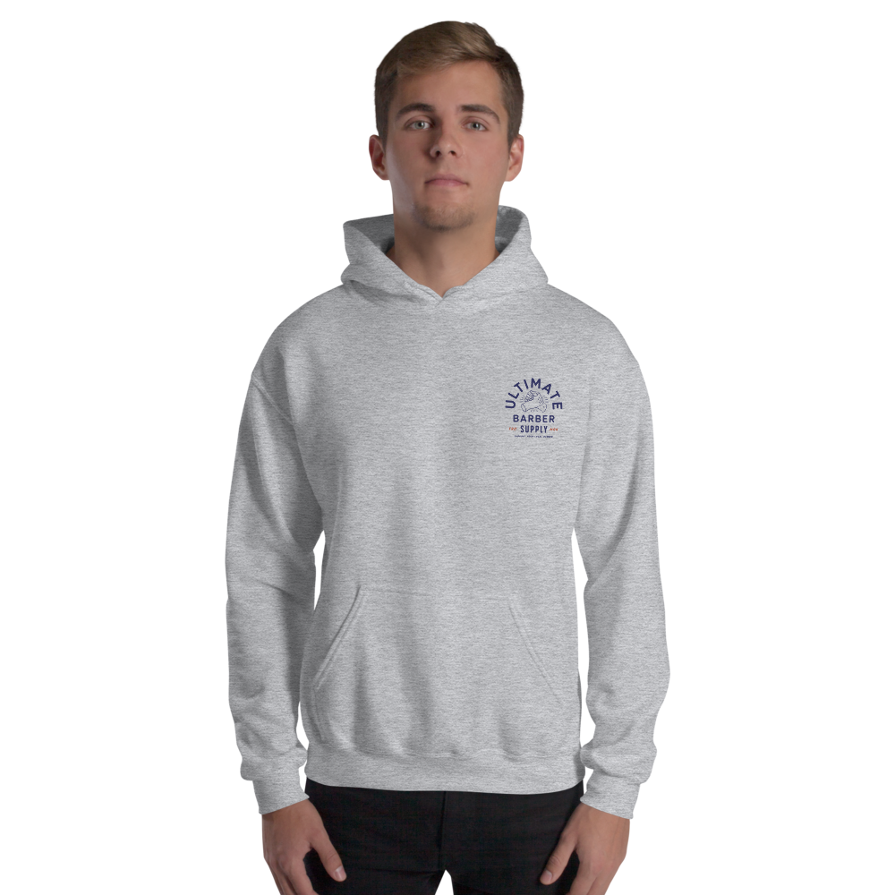 Ultimate Barber Supply - Support Your Local Barber - Unisex Hoodie (Grey)