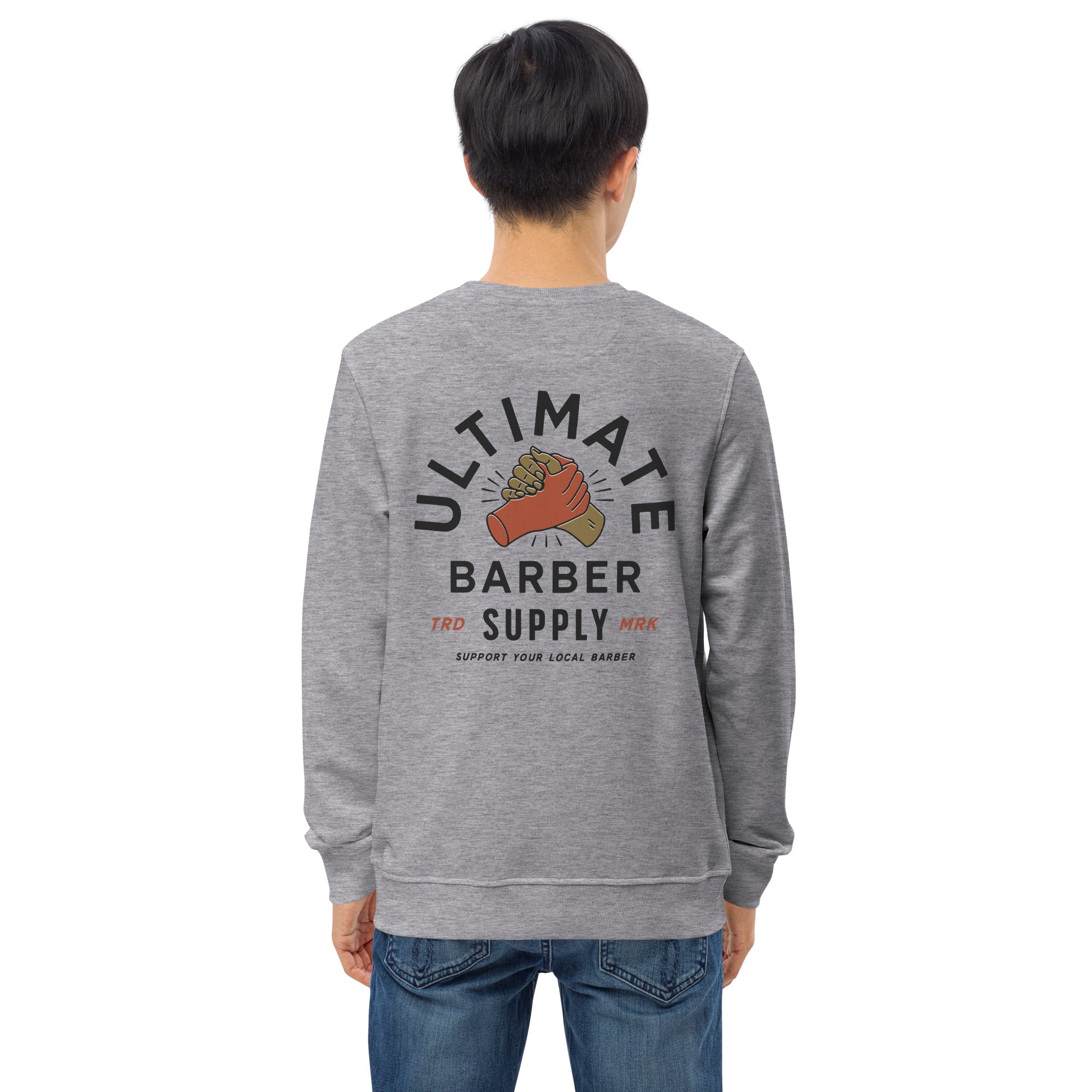 Support Your Local Barber Unisex organic sweatshirt