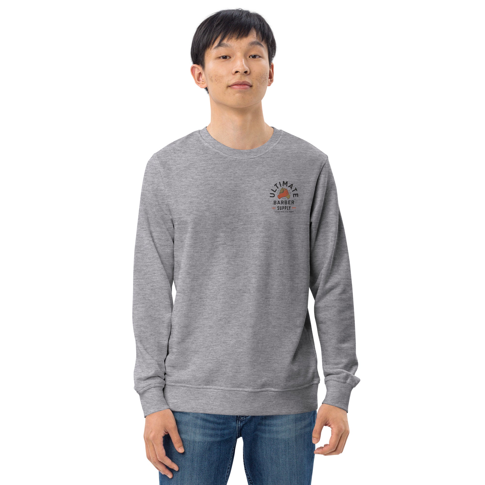 Support Your Local Barber Unisex organic sweatshirt