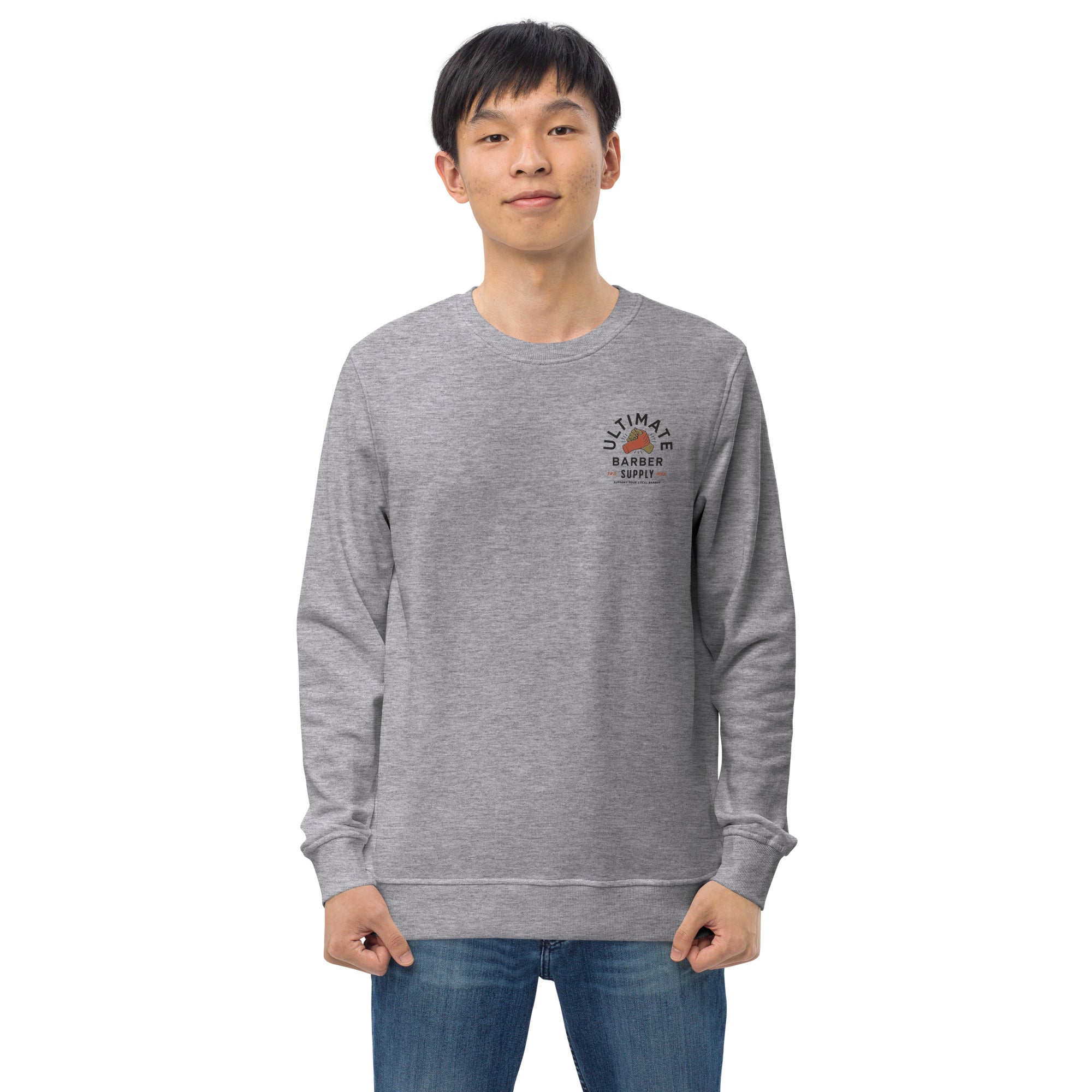 Support Your Local Barber Unisex organic sweatshirt