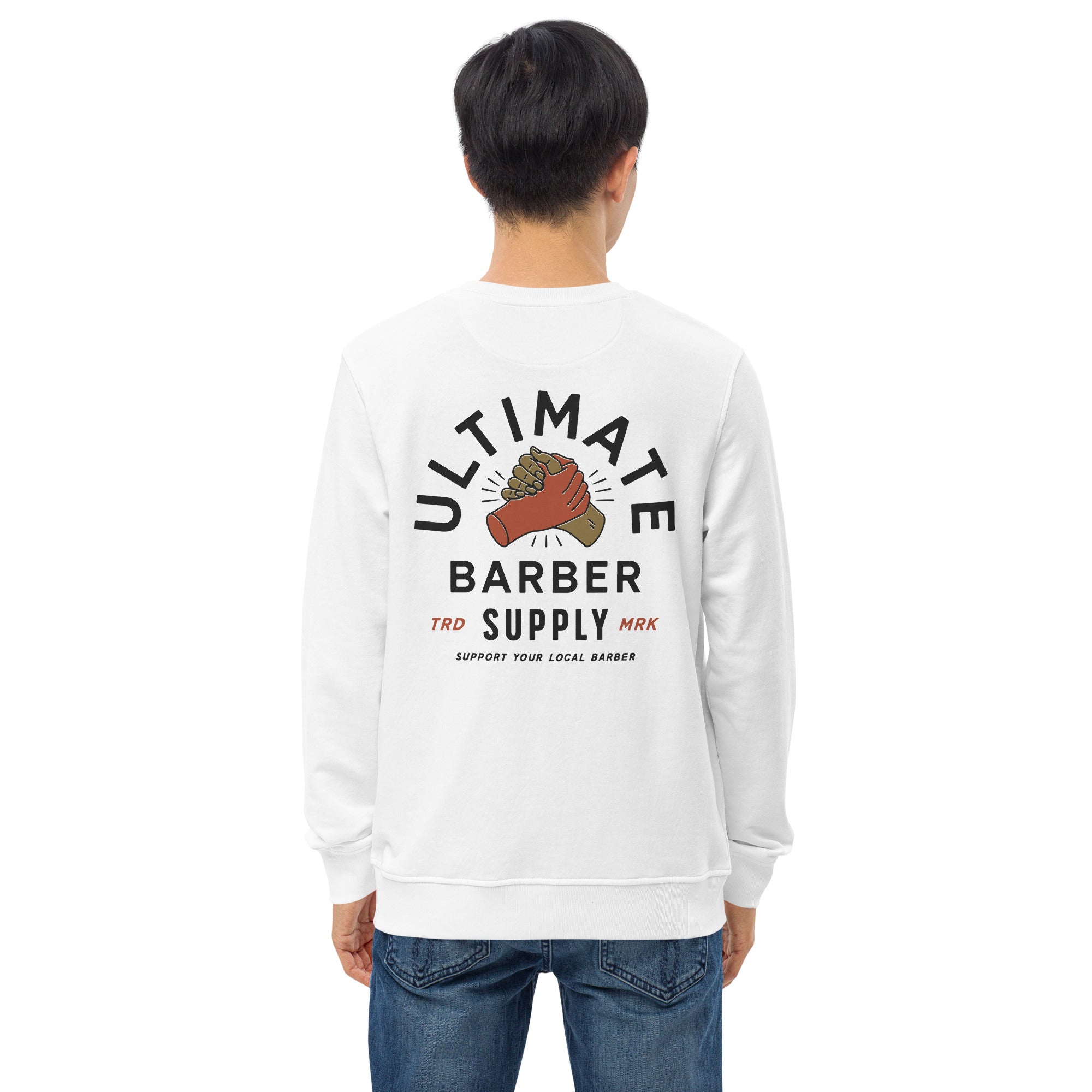 Support Your Local Barber Unisex organic sweatshirt