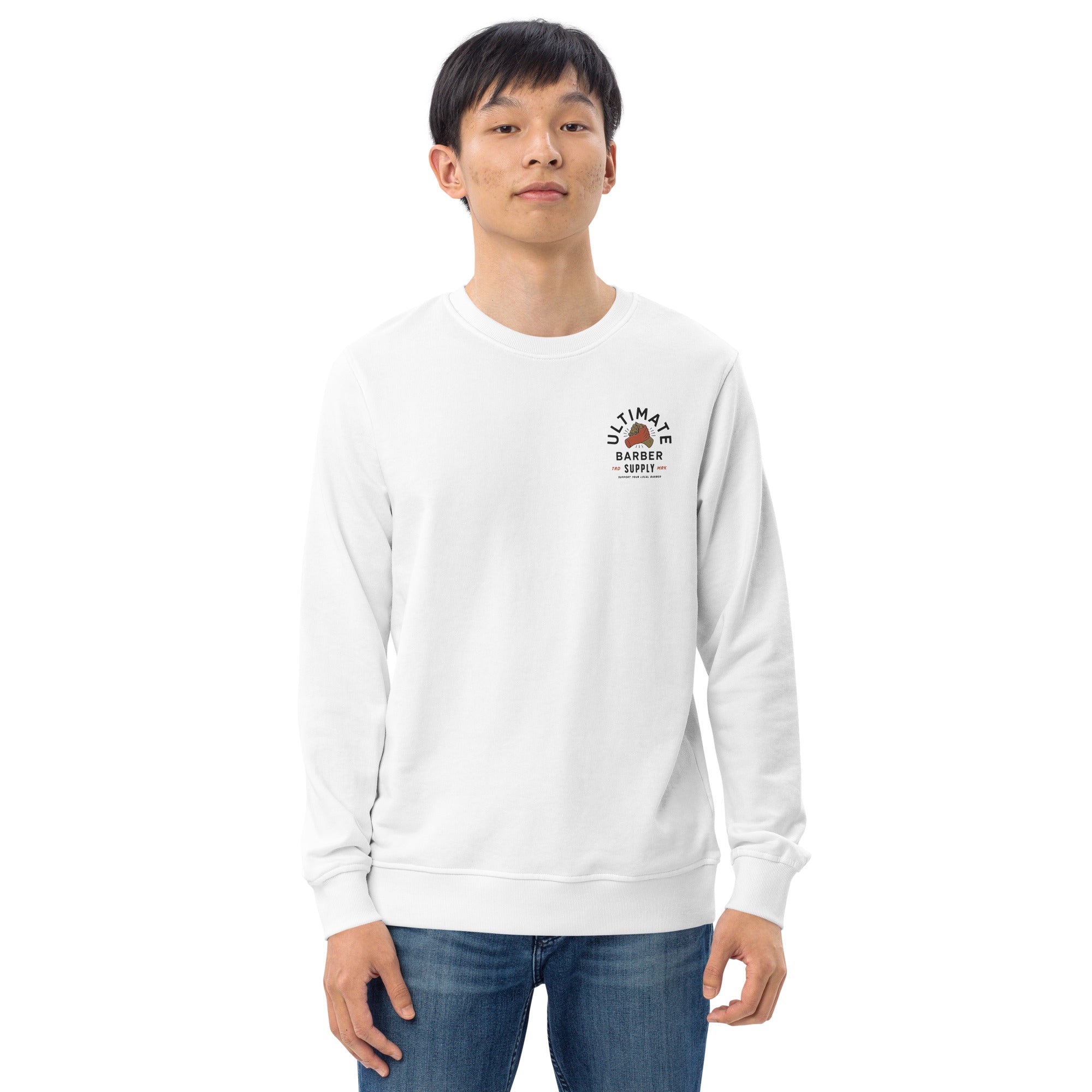 Support Your Local Barber Unisex organic sweatshirt