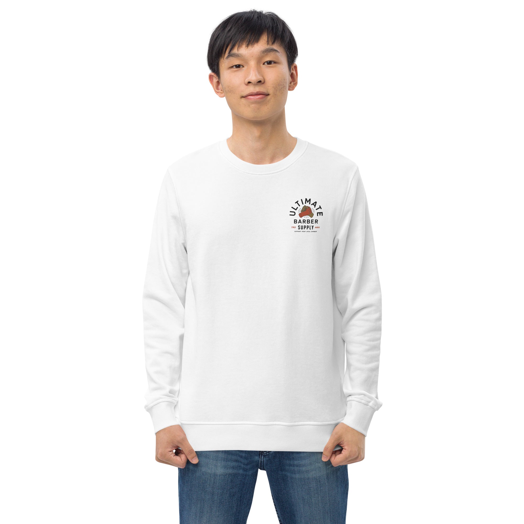 Support Your Local Barber Unisex organic sweatshirt