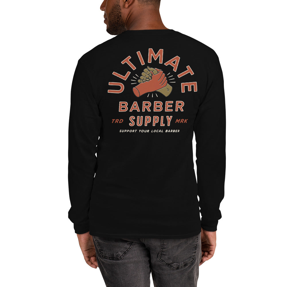 Soutenez votre chemise à manches longues de barbier local