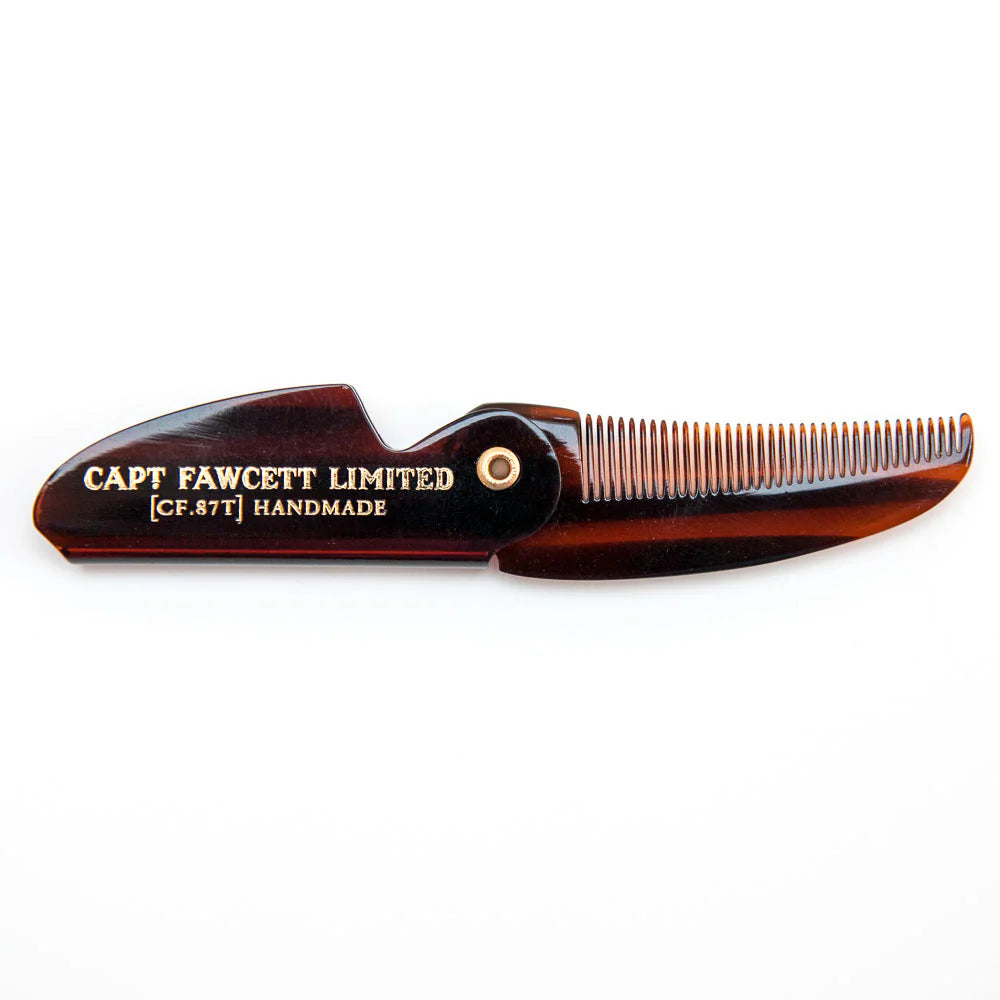 Captain Fawcett Folding Pocket Moustache Comb (CF.87T)