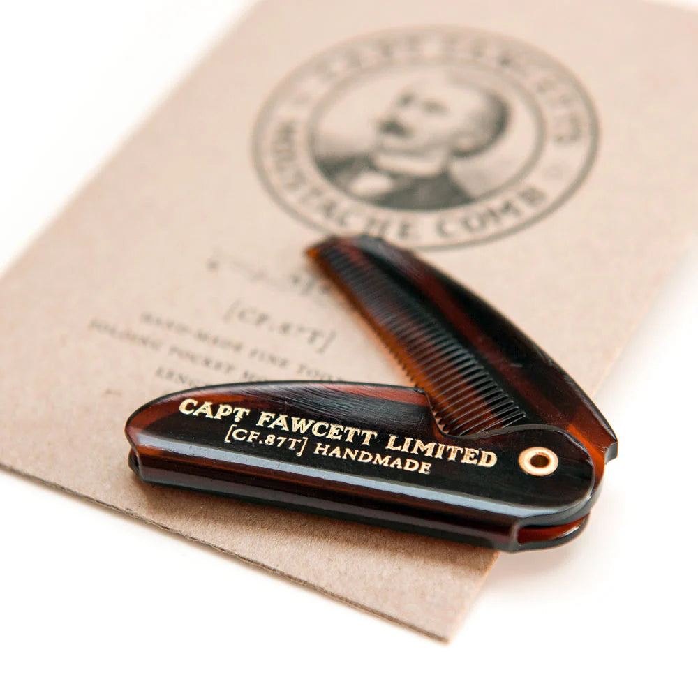 Captain Fawcett Folding Pocket Moustache Comb (CF.87T)