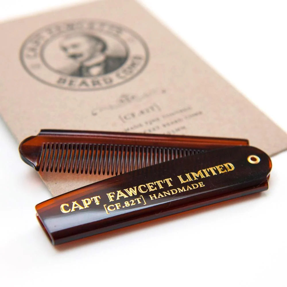 Captain Fawcett Folding Pocket Beard Comb (CF.82T)
