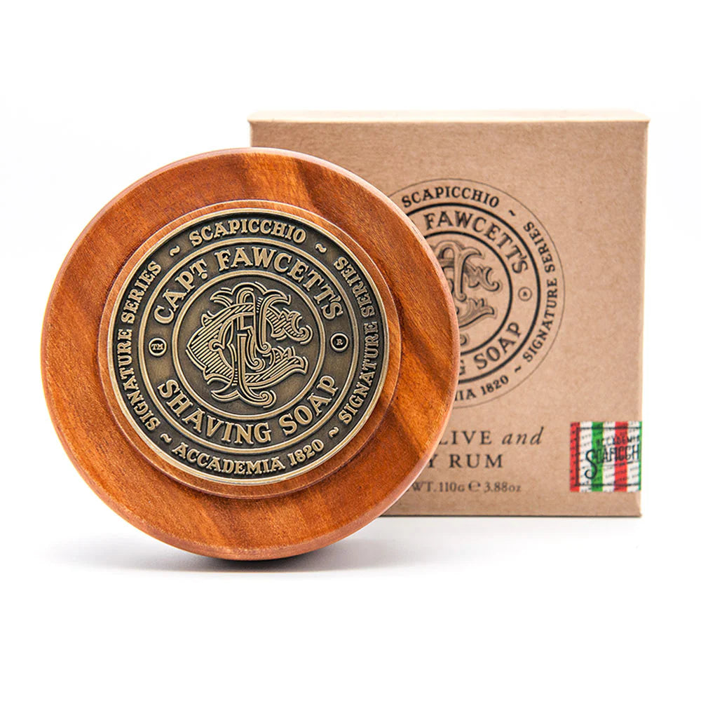 Captain Fawcett Scapicchio Fig, Olive &amp; Bay Rum Shaving Soap  - 110g