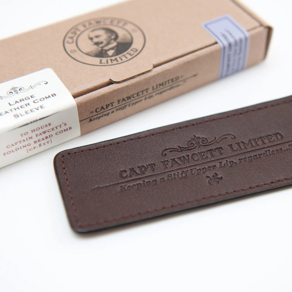 Captain Fawcett Leather Case For Folding Pocket Beard Comb (CF.82T)