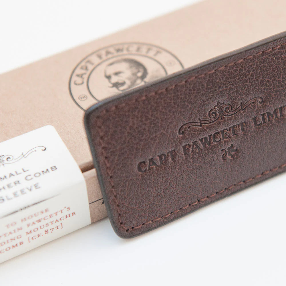 Captain Fawcett Leather Case For Folding Pocket Moustache Comb (CF.87T)