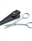 Captain Fawcett Grooming Scissors with leather pouch