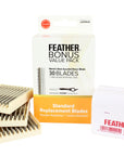 Pack bonus Feather - 30 lames standard + étui de mise au rebut