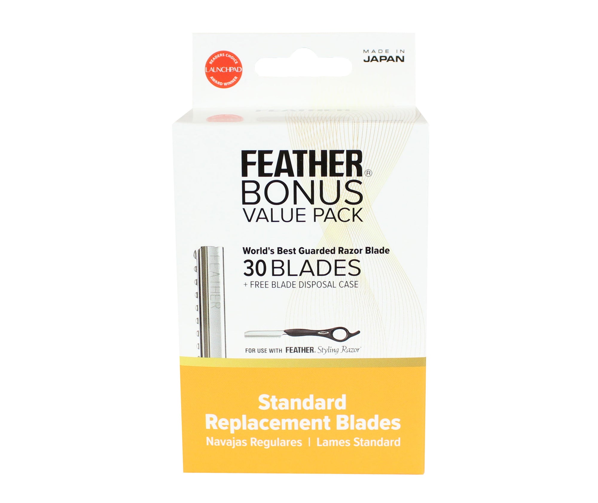 Feather Bonus Pack - 30 Standard Blades + Disposal Case