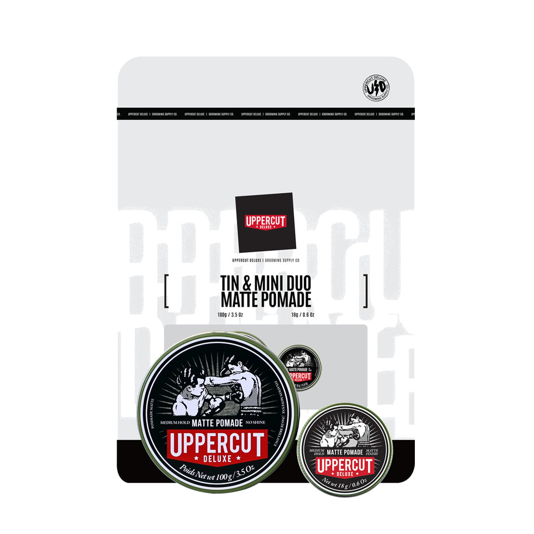 UPPERCUT DELUXE MATTE POMADE TIN + MIN DUO