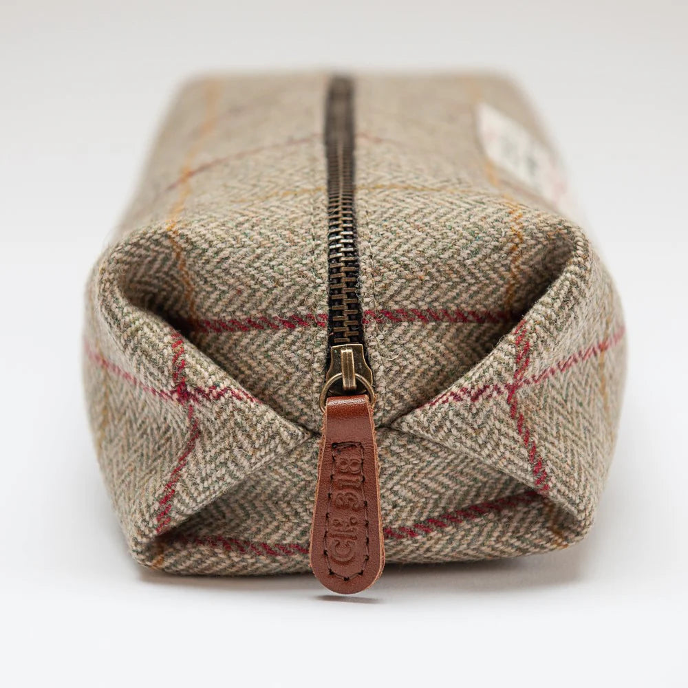 Captain Fawcett Tweed Wash Bag