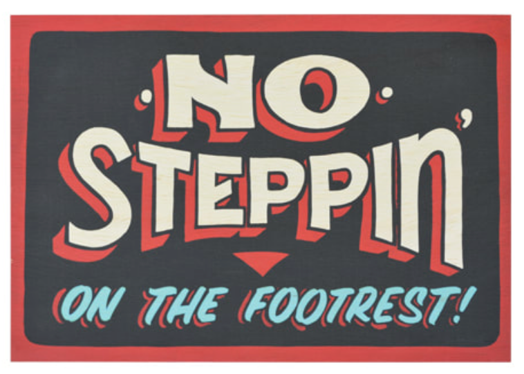 TIP TOP No Steppin Wood Sign