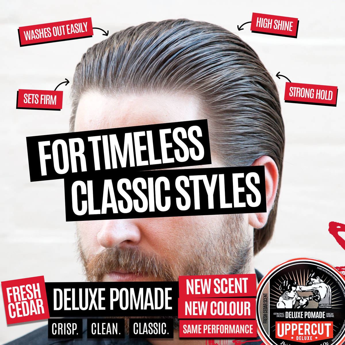 Uppercut Deluxe 'Deluxe' Pomade - Fresh Cedar - 3.5oz