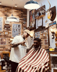 High Top Capes - Barber Cape - Banded Burgandy