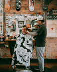 High Top Capes - Barber Cape - Love Hate Black