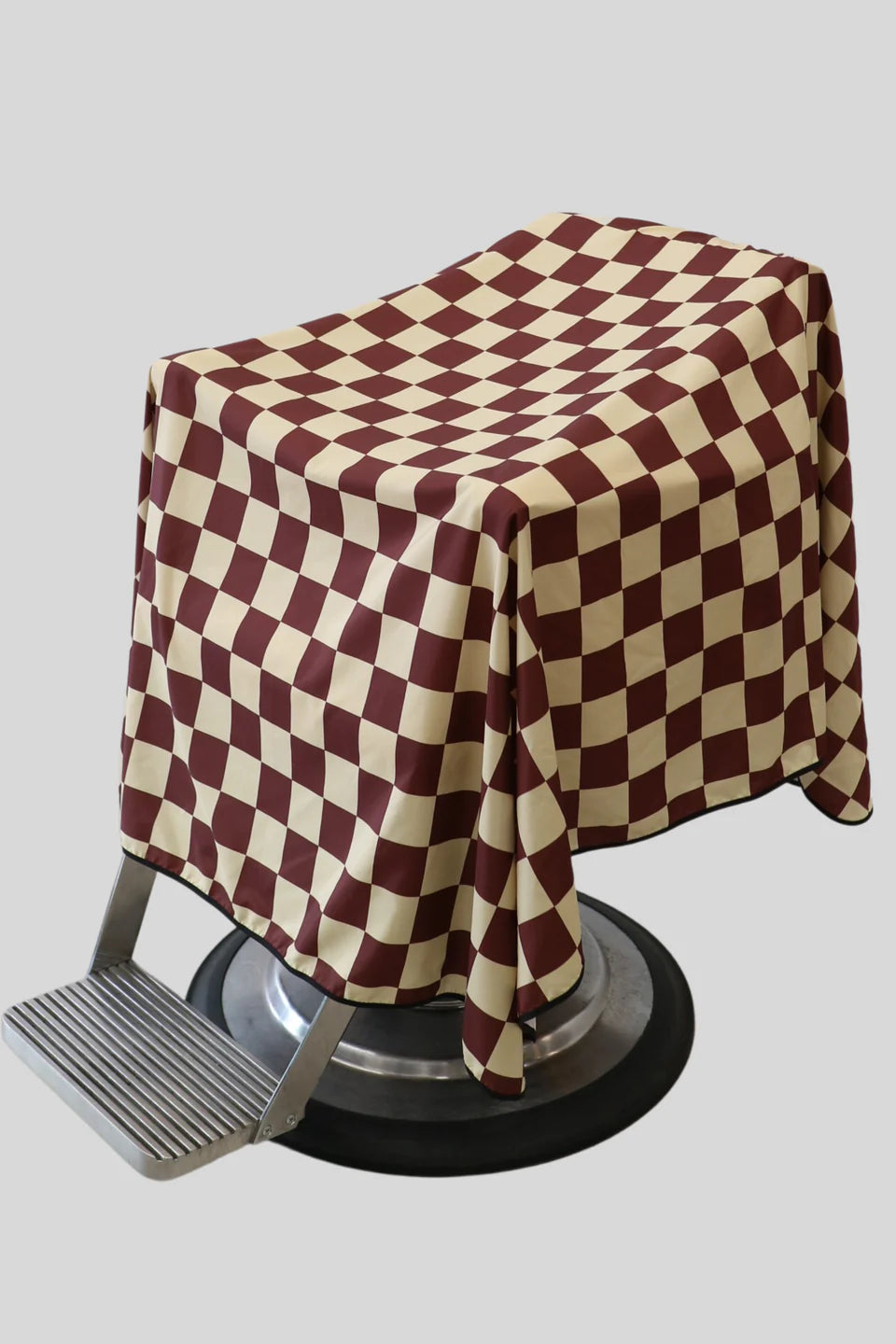 High Top Capes - Checker Barber Cape - Burgandy