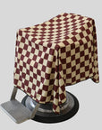 High Top Capes - Checker Barber Cape - Burgandy