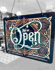 Captain Fawcett Open/Closed Sign