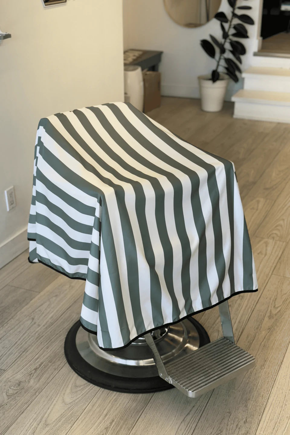 High Top Capes - Stripe Barber Cape - Banded Green