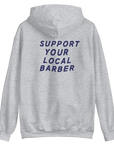 Ultimate Barber Supply - Support Your Local Barber - Unisex Hoodie (Grey)