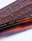 Captain Fawcett Hair Comb with Leather Case