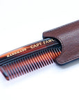 Captain Fawcett Hair Comb with Leather Case