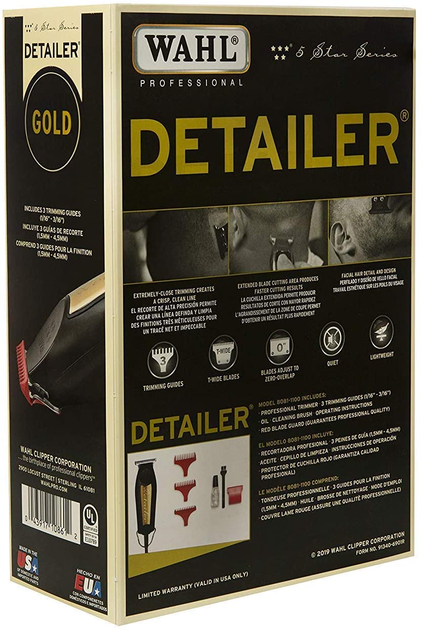 Wahl Professional 5-Star Series Limited Edition Black &amp; Gold Detailer