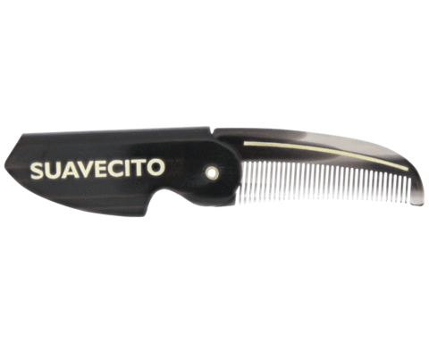 SUAVECITO - DELUXE FOLDING MUSTACHE COMB BLACK